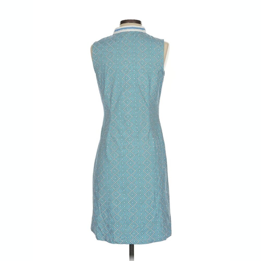 J. McLaughlin Ginny Dress – Size S Blue White Coastal Nautical Vacation Dress - Picture 3 of 6